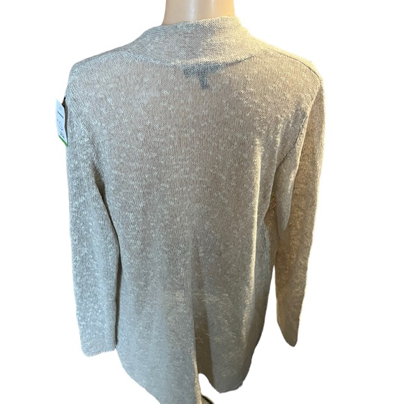 Eileen Fisher Linen Blend Open Cardigan - Picture 2 of 8